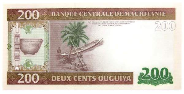 Банкнота 200 угий 2013 года Мавритания Банкнота 200 угий 2013 года Мавритания