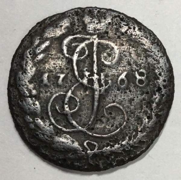 Монета 1 денга 1768 года ЕМ, Российская Империя, Екатерина II Монета 1 денга 1768 года ЕМ, Российская Империя, Екатерина II