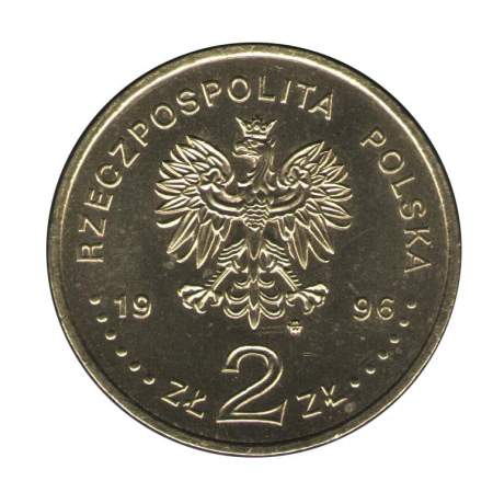 Монета 2 злотых Польша, серии «Короли и правители Польши» Зигмунт II Август, 1996