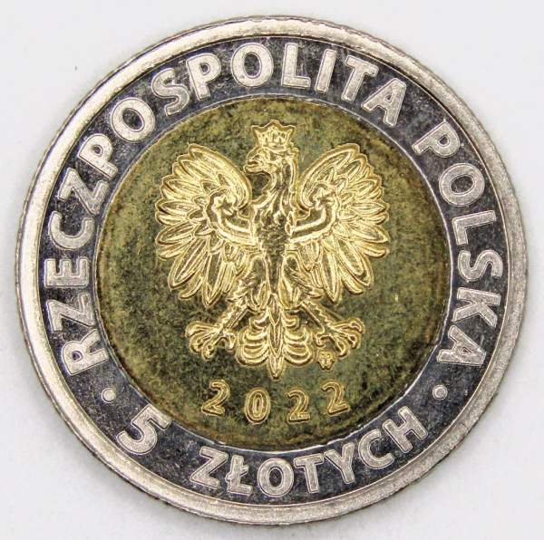 Монета 5 злотых Польша Мошненский замок из серии Открой для себя Польшу, 2022