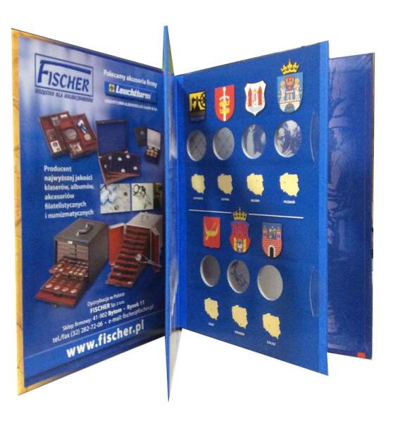 Альбом для монет 2 злотых Польши серии «Города Польши» 2009-2011 гг.