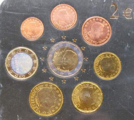 Набор регулярных монет Евро Люксембург 2004-2007 годов