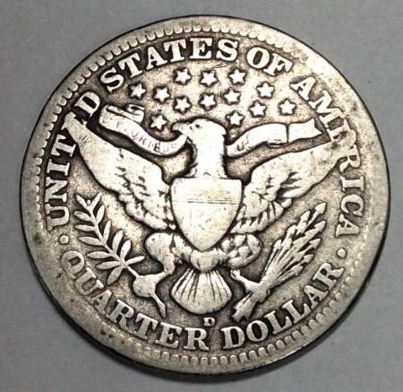 Монета 25 центов США Барбер (Голова Свободы) Серебро 900 пр.(1916)
