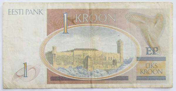 Банкнота 1 крона 1992 года Эстония