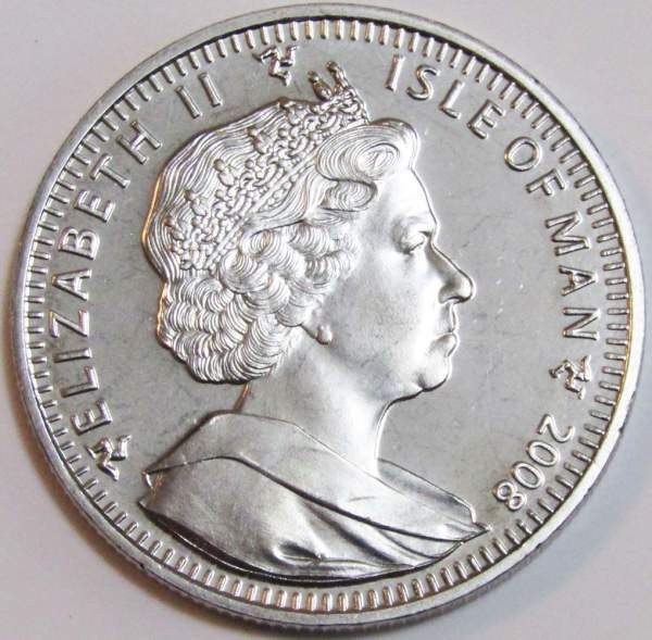 Монета 1 крона Остров Мэн, 2008, Кошка Бурмилла