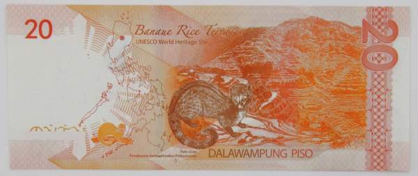Банкнота 20 песо 2010 года Филиппины