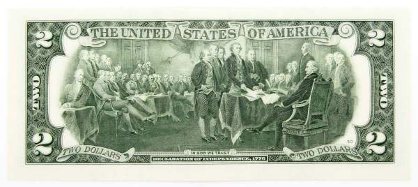 Банкнота 2 доллара США 2013 года, L - Сан-Франциско