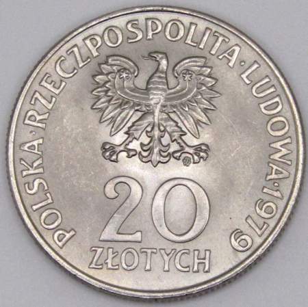 Монета 20 злотых Польша, Международный год детей, 1979, арт 3