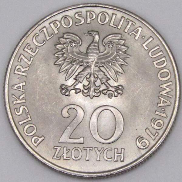Монета 20 злотых Польша, Международный год детей, 1979, арт 3