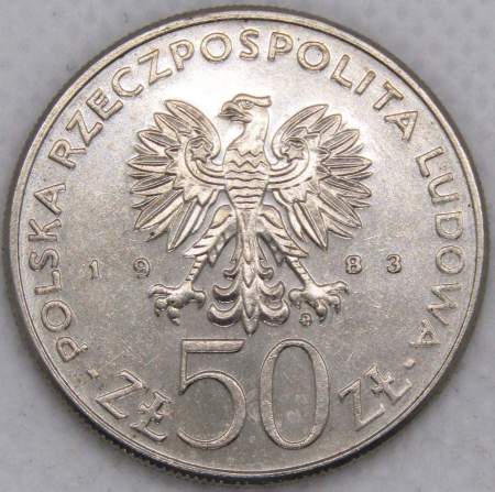 Монета 50 злотых Польша, Театр Великий, 1983, арт 3