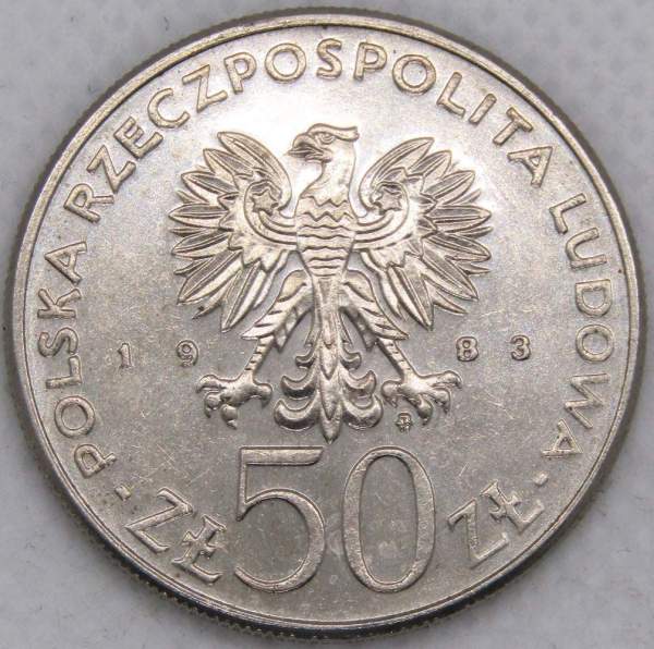 Монета 50 злотых Польша, Театр Великий, 1983, арт 3