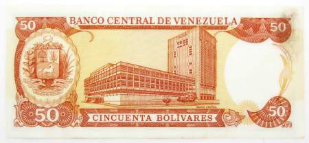 Банкнота Венесуэла 50 боливаров 1998 года