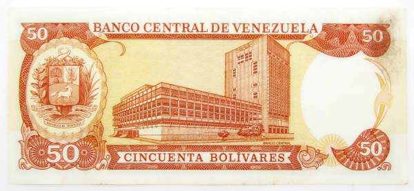 Банкнота Венесуэла 50 боливаров 1998 года