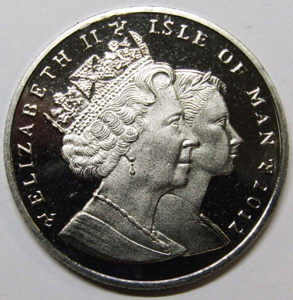 Монета 1 крона Остров Мэн, 2012, Кошка Мэнкс