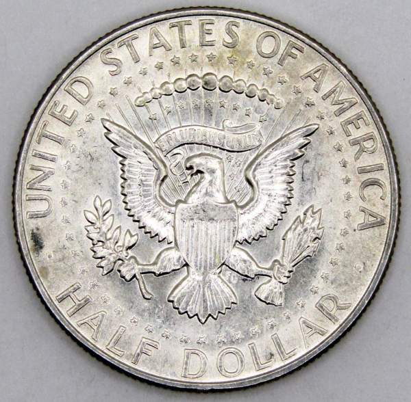 Монета 50 центов США «Кеннеди» 1967 года серебро 400 пробы, арт 2