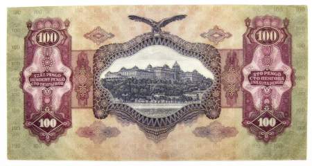 Банкнота 100 пенгё 1930 года Венгрия, арт 3