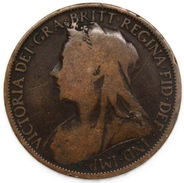 Монета 1 пенни 1896 года Великобритания