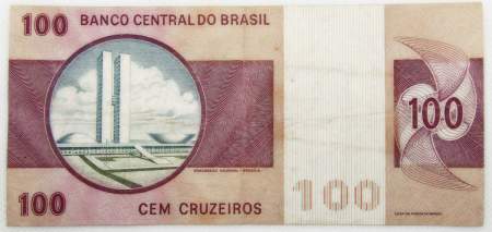 Банкнота Бразилия 100 крузейро 1982 года