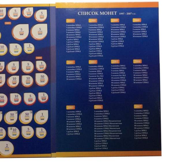 Альбом-планшет для монет России регулярного чекана 1997-2015 годов Альбом-планшет для монет России регулярного чекана 1997-2015 годов