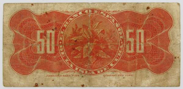Банкнота сентаво 1896 года Куба