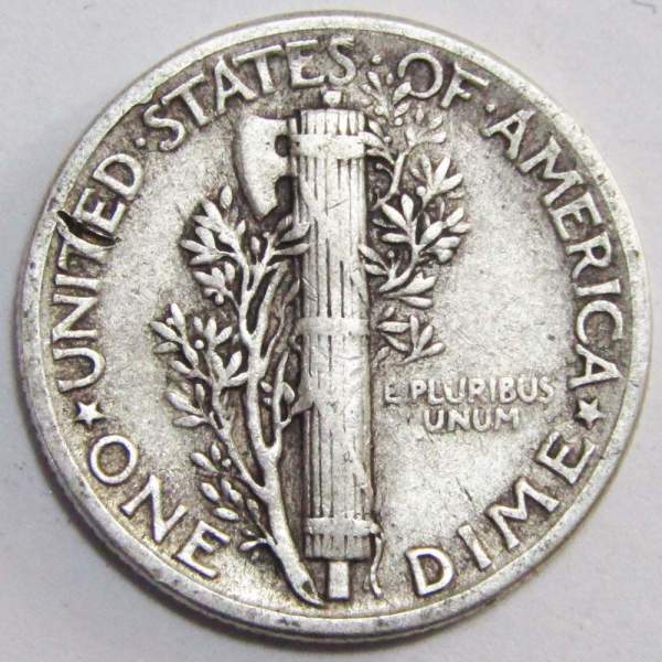 Монета 1 дайм (10 центов) США 1944 Серебро 900 пробы