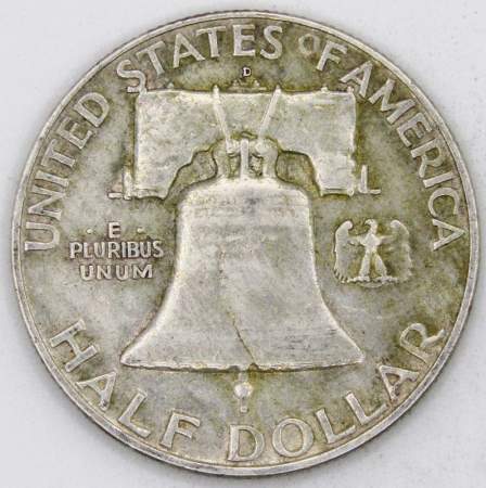 Монета 50 центов США Франклин, 1959 Серебро 900 пробы