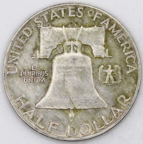 Монета 50 центов США Франклин, 1959 Серебро 900 пробы Монета 50 центов США Франклин, 1959 Серебро 900 пробы