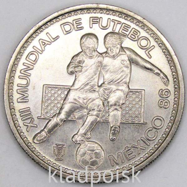 Монета 100 эскудо 1986 года - ЧМ по футболу 1986 года в Мексике, Португалия Монета 100 эскудо 1986 года - ЧМ по футболу 1986 года в Мексике, Португалия