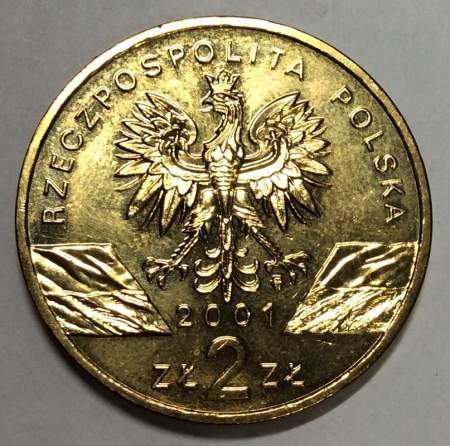 Монета 2 злотых Польша Махаон 2001