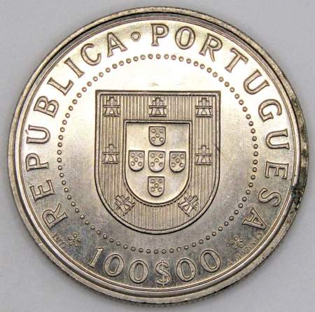 Монета 100 эскудо 1990 года, 350 лет со дня восстановления португальской независимости, Португалия