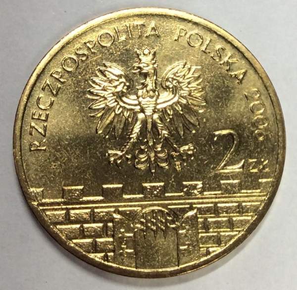 Монета 2 злотых Польша Город Легница из серии Древние города Польши, 2006