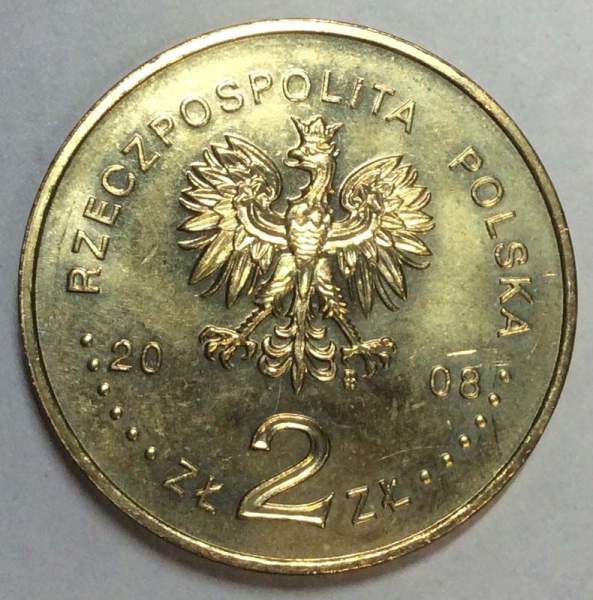 Монета 2 злотых Польша Бронислав Пилсудский из серии Польские путешественники и исследователи, 2008