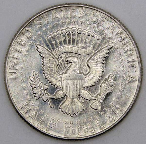 Монета 50 центов США «Кеннеди» 1966 года серебро 400 пробы, арт 5