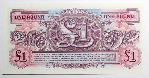 Банкнота 1 фунт 1948 года - Вооруженные силы Великобритании