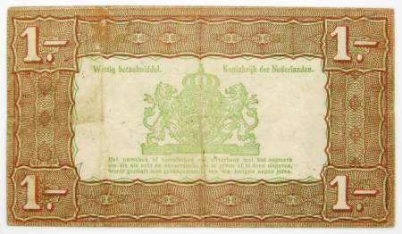 Банкнота 1 гульден 1938 года Нидерланды