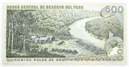 Банкнота 500 солей 1982 года - Перу