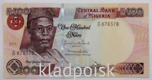 Банкнота 100 найра 2011 года Нигерия
