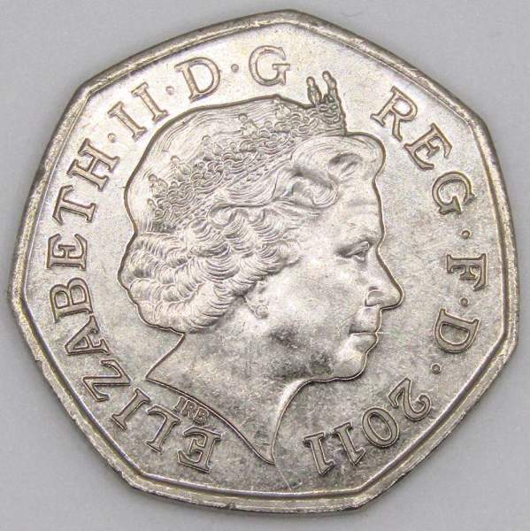 Памятная монета 50 пенсов 2011 года Гандбол - Олимпийские игры в Лондоне