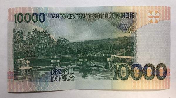 Банкнота Сан-Томе и Принсипи 10000 добр 1996 года Банкнота Сан-Томе и Принсипи 10000 добр 1996 года