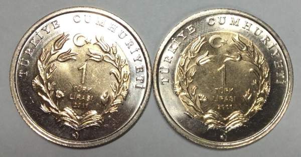 Набор монет 1 лира Турция – Медведь, Лев, 2011