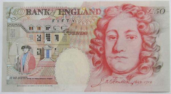 Банкнота 50 фунтов 1994 года Банк Англии - Великобритания Банкнота 50 фунтов 1994 года Банк Англии - Великобритания