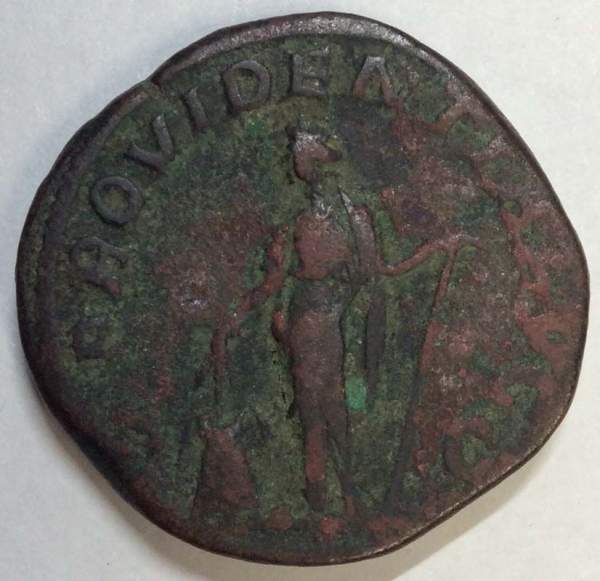 Монета Сестерций Римская Империя Марк Аврелий Александр Север (208-235)