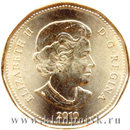 Монета  1 Доллар Канада, XXI зимние Олимпийские Игры, Ванкувер 2010 - Эмблема олимпийских игр