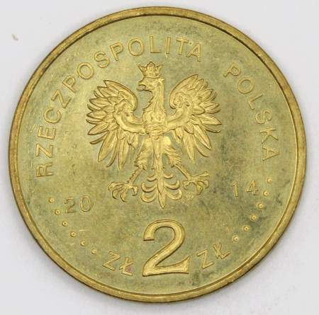 Монета 2 злотых Польша 2014 - 100 лет со дня рождения Яна Карского