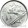Монета  25 центов Канада, Олимпиада 2010 год Ванкувер - Горные лыжи