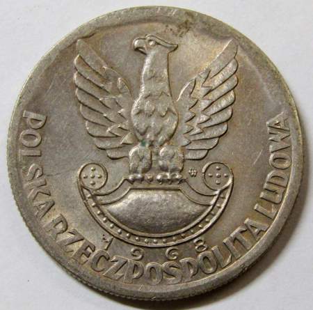 Монета 10 злотых Польша, 25 лет Войску Польскому, 1968, арт 3