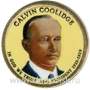 Монета с цветным изображением 1 доллар США (2014) 30-ый Президент Калвин Кулидж