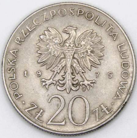 Монета 20 злотых Польша, Международный год женщины, 1975, арт 2