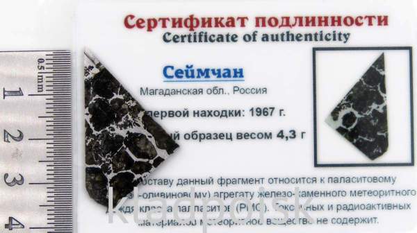 Спил метеорита Сеймчан арт 10