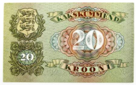 Банкнота 20 крон 1932 года Эстония
